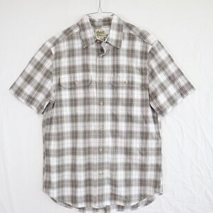Orton Brothers Shirt Mens Medium Flap Pocket Casual Button Up Plaid Short Sleeve